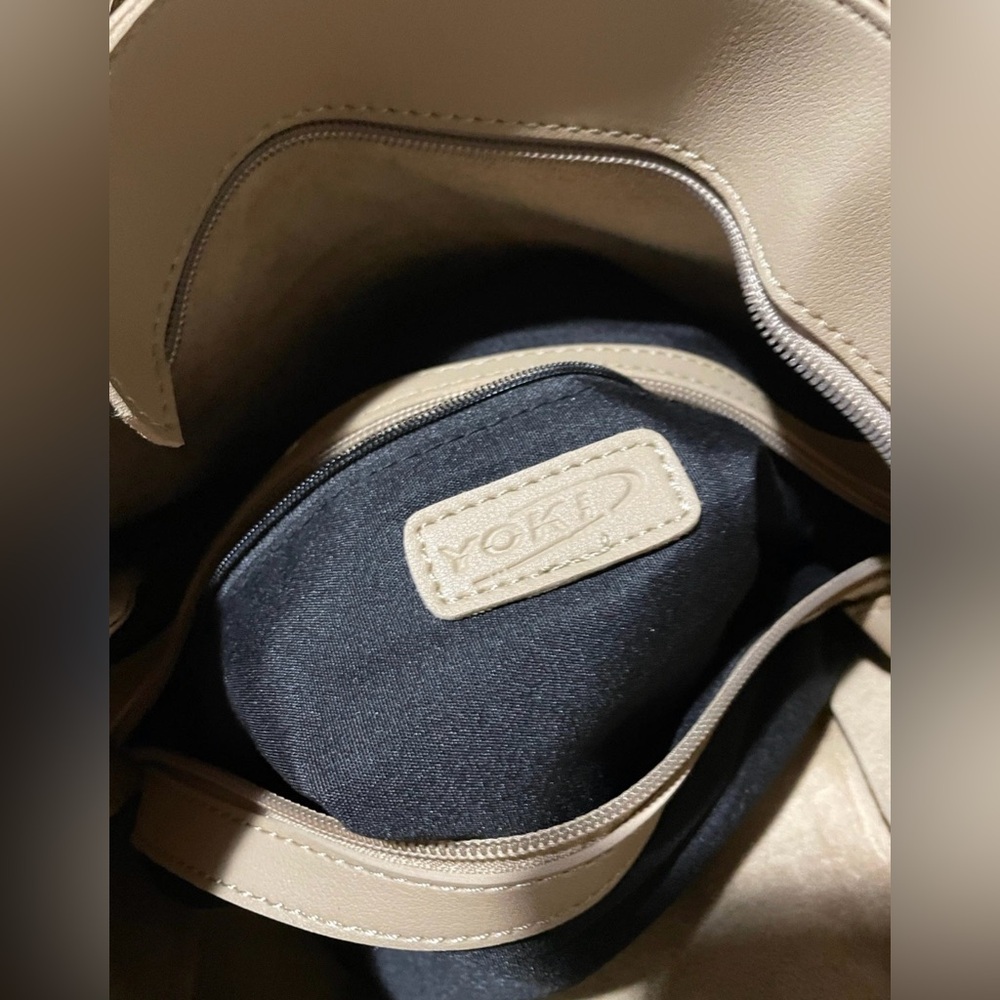 Yoki Taupe Satchel with Tassel - Picture 10 of 12